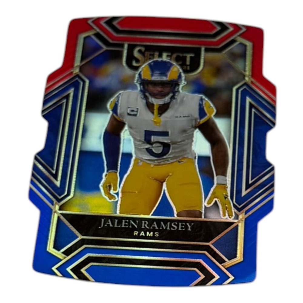 2021 Panini Select Jalen Ramsey Club Level Red White Blue Prizm Die-Cutโ No 220